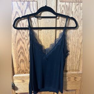 Black Tank with Lace Details